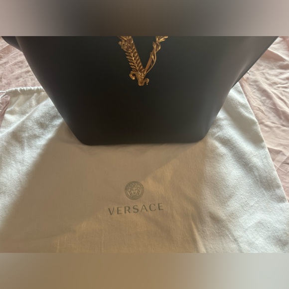 Versace Virtus Medium Bucket Bag. Back - Picture 8 of 14